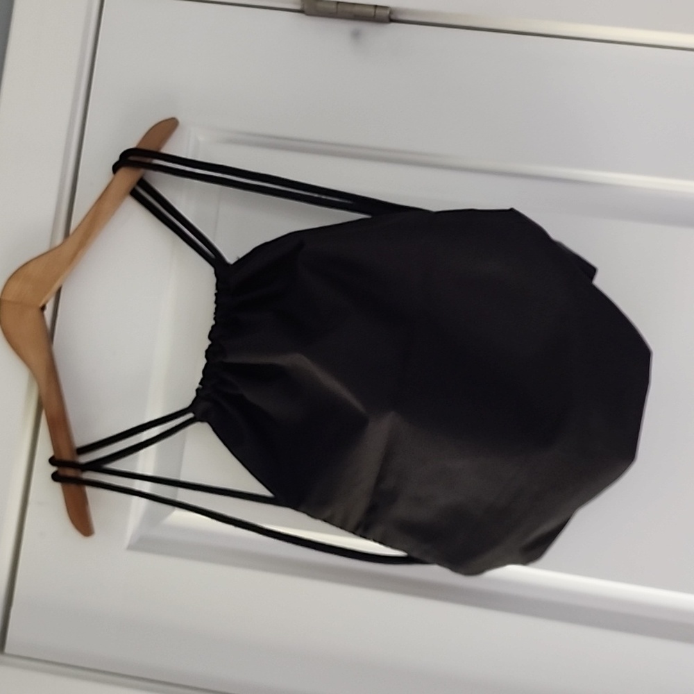 Adidas Black/White Nylon String Backpack! - image 5